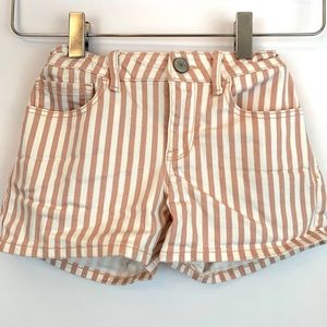 Gap Denim Girls Pink & White Pin Striped Shorts